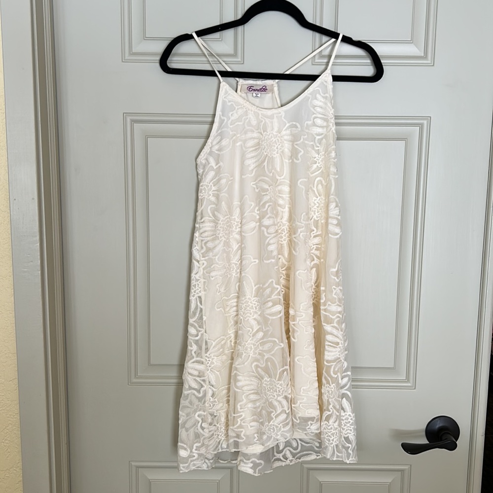 Francesca Cream Lace Trapeze Dress